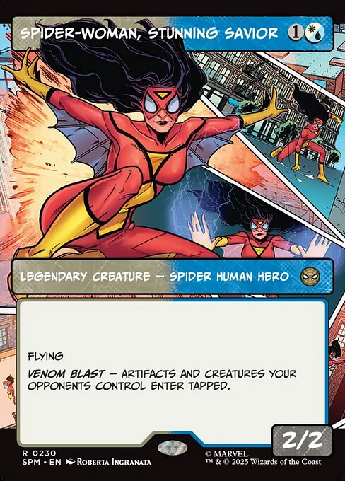 Spider-Woman, Stunning Savior (230) - BORDERLESS - FULL ART - Marvel's Spider-Man - Game On