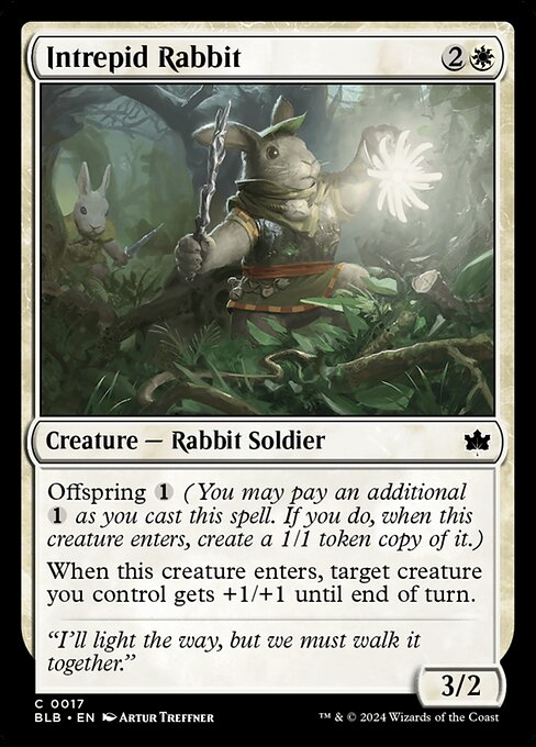 Intrepid Rabbit (17) (Foil) - Bloomburrow - Game On