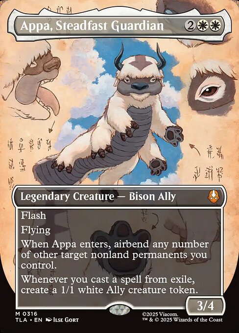 Appa, Steadfast Guardian (316) - BORDERLESS - FULL ART (Foil) - Avatar: The Last Airbender - Game On