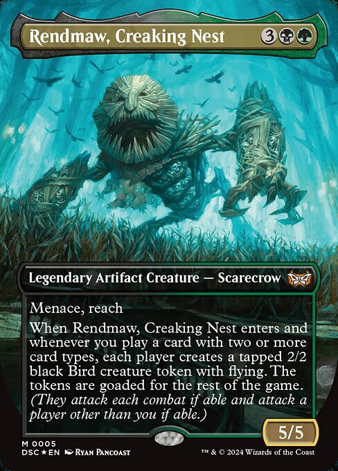 Rendmaw, Creaking Nest (5) - BORDERLESS (Foil) - Duskmourn: House of Horror Commander - Game On