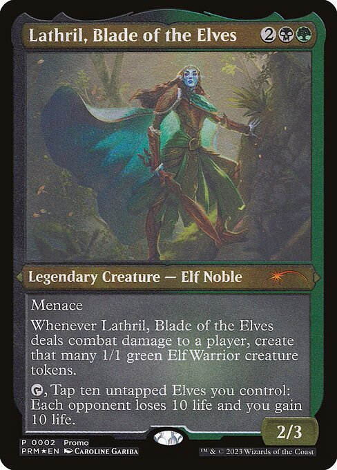 Lathril, Blade of the Elves (2★) (Etched) - Kaldheim Promos - Game On