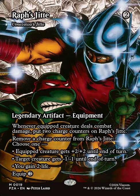 Umezawa's Jitte (19) - BORDERLESS - FULL ART - Teenage Mutant Ninja Turtles Source Material - Game On