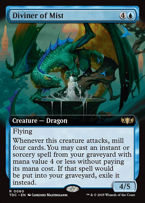 Diviner of Mist (60) - EXTENDED ART - Tarkir: Dragonstorm Commander - Game On