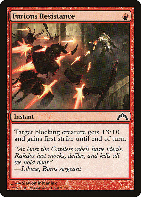 Furious Resistance (93) (Foil) - Gatecrash - Game On