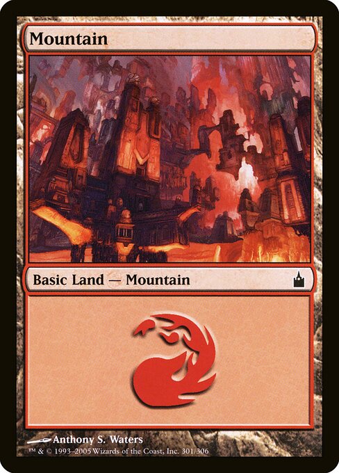 Mountain (301) (Foil) - Ravnica: City of Guilds - Game On