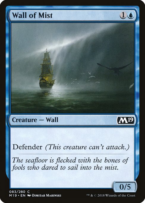 Wall of Mist (83) (Foil) - Core Set 2019 - Game On