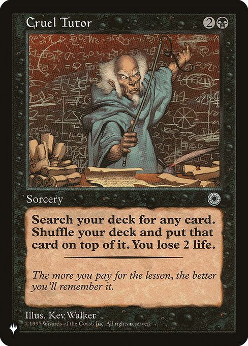 Cruel Tutor (POR-87) - The List - Game On