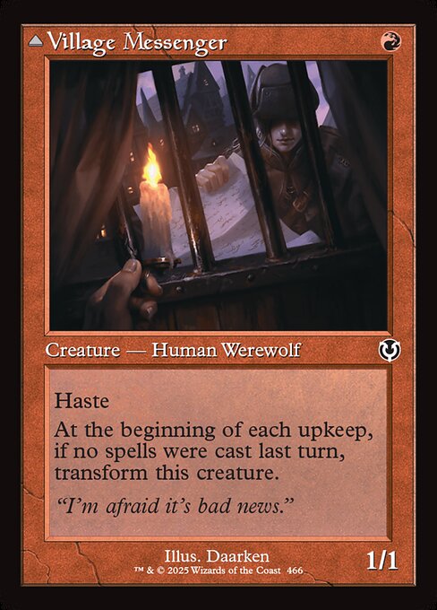 Village Messenger // Moonrise Intruder (466) (Foil) - Innistrad Remastered - Game On