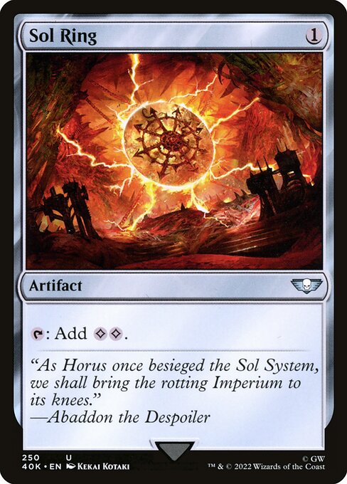 Sol Ring (250) - Warhammer 40,000 Commander - Game On