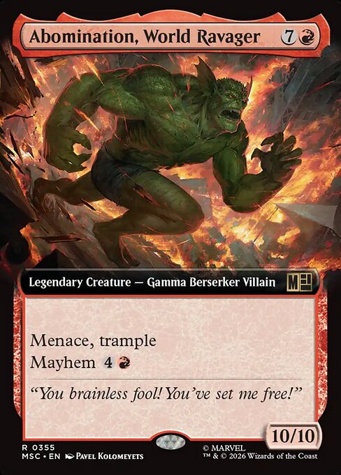 Abomination, World Ravager (355) - Marvel Super Heroes Commander - Game On