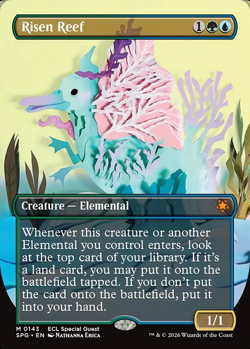Risen Reef (143) - BORDERLESS - FULL ART - Special Guests - Game On