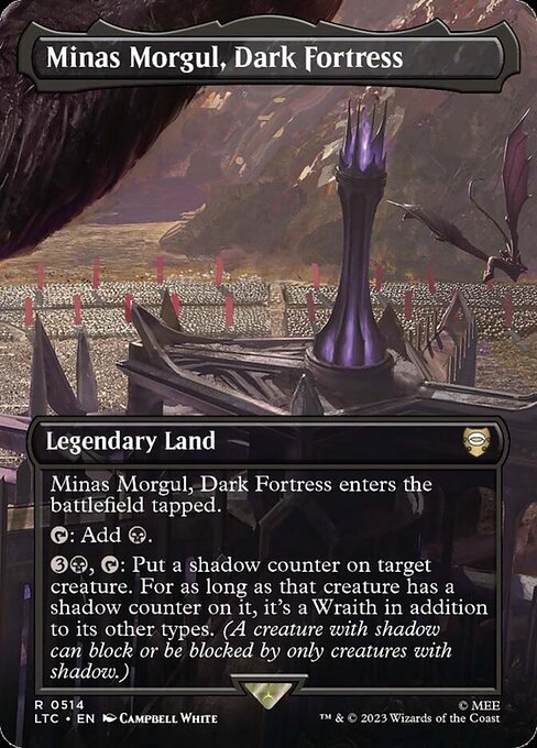 Minas Morgul, Dark Fortress (514) - BORDERLESS - FULL ART (Foil) - Tales of Middle-earth Commander - Game On