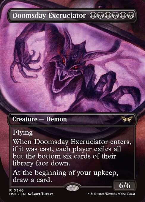 Doomsday Excruciator (346) - BORDERLESS - FULL ART (Foil) - Duskmourn: House of Horror - Game On