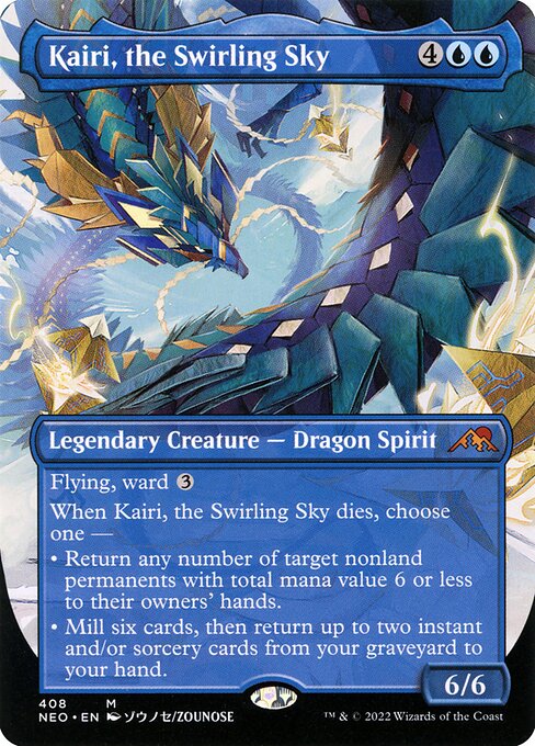Kairi, the Swirling Sky (408) - BORDERLESS - FULL ART - Kamigawa: Neon Dynasty - Game On