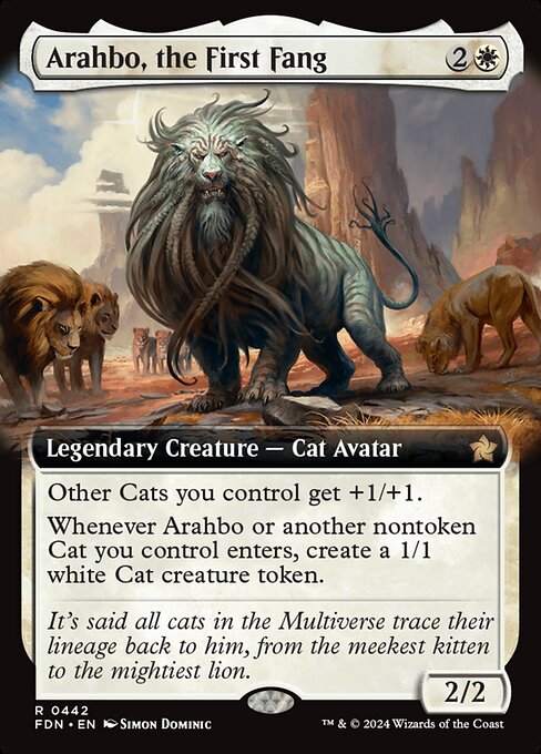 Arahbo, the First Fang (442) - EXTENDED ART (Foil) - Foundations - Game On