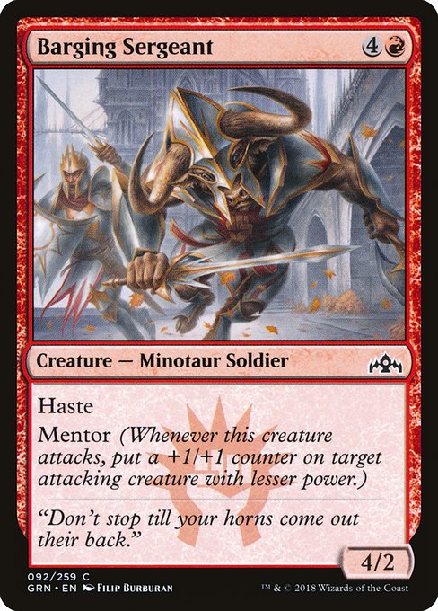 Barging Sergeant (92) (Foil) - Guilds of Ravnica - Game On