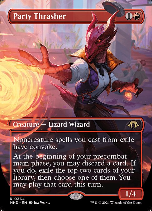 Party Thrasher (334) - BORDERLESS - FULL ART - Modern Horizons 3 - Game On
