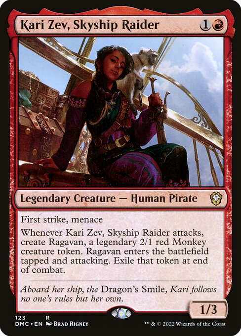 Kari Zev, Skyship Raider (123) - Dominaria United Commander - Game On