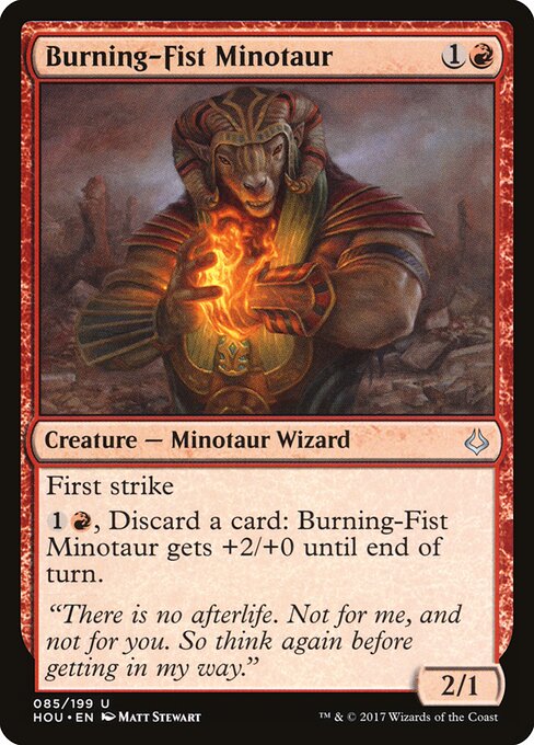 Burning-Fist Minotaur (85) (Foil) - Hour of Devastation - Game On