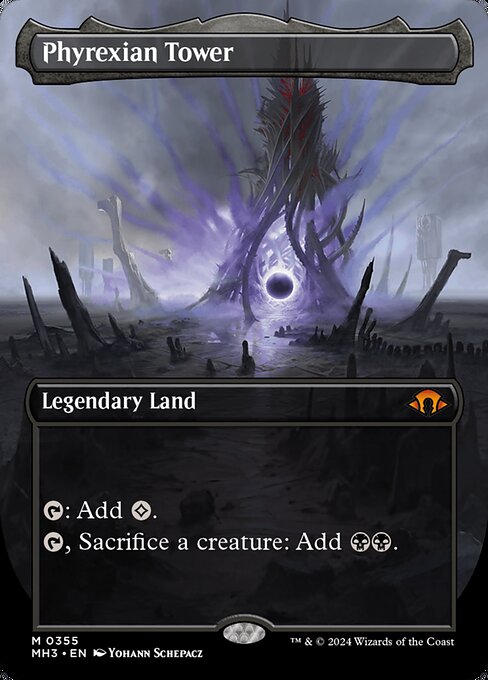 Phyrexian Tower (355) - BORDERLESS - FULL ART (Foil) - Modern Horizons 3 - Game On