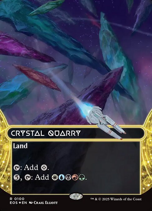 Crystal Quarry (100) - BORDERLESS - FULL ART (Foil) - Edge of Eternities: Stellar Sights - Game On