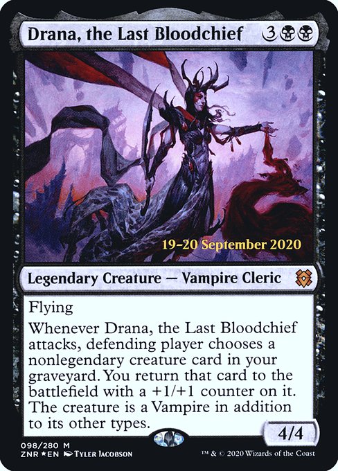 Drana, the Last Bloodchief (98s) (Foil) - Zendikar Rising Promos - Game On
