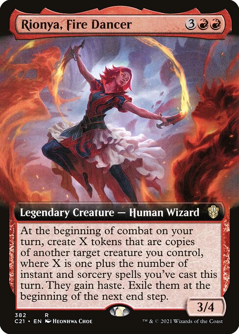 Rionya, Fire Dancer (382) - EXTENDED ART - Commander 2021 - Game On