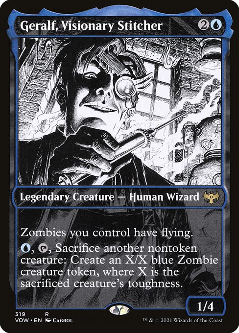 Geralf, Visionary Stitcher (319) - SHOWCASE - FULL ART (Foil) - Innistrad: Crimson Vow - Game On