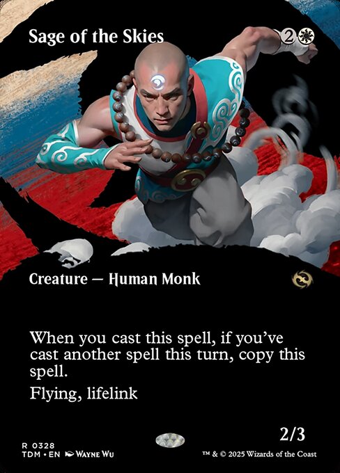 Sage of the Skies (328) - BORDERLESS - FULL ART - Tarkir: Dragonstorm - Game On