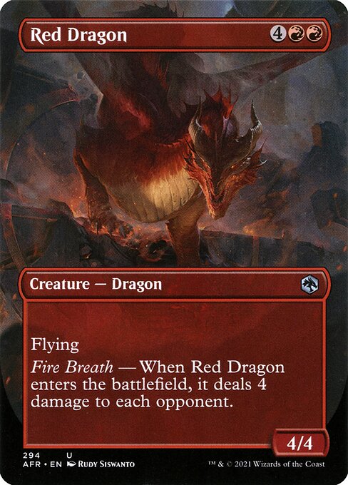 Red Dragon (294) - BORDERLESS - FULL ART (Foil) - Adventures in the Forgotten Realms - Game On