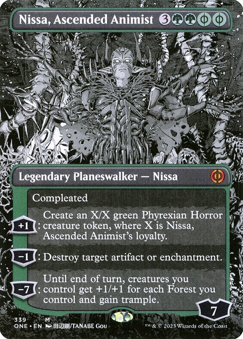 Nissa, Ascended Animist (339) - BORDERLESS - Phyrexia: All Will Be One - Game On