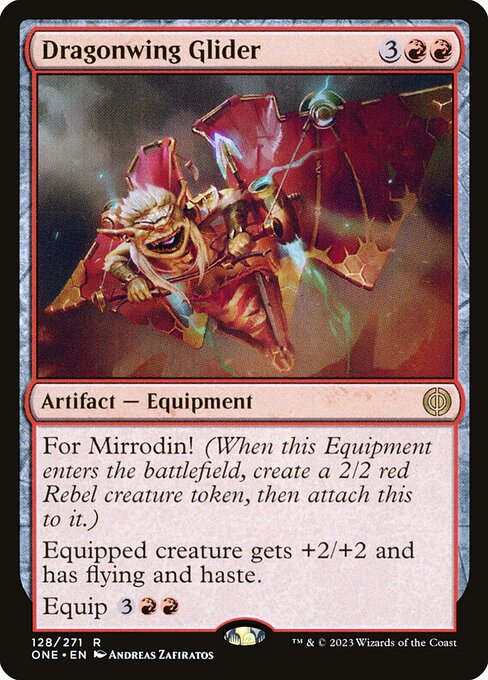 Dragonwing Glider (128) (Foil) - Phyrexia: All Will Be One - Game On