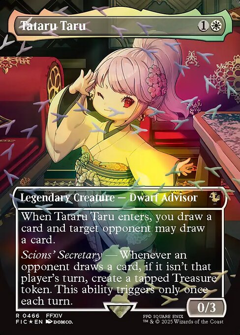 Tataru Taru (466) - BORDERLESS - FULL ART (Foil) - Final Fantasy Commander - Game On