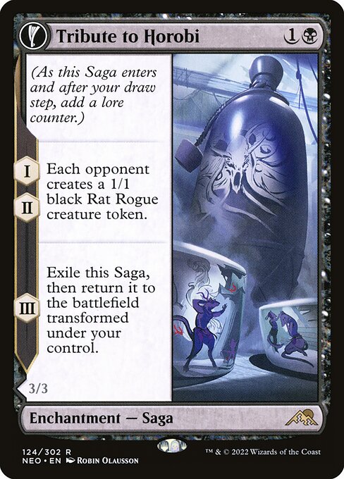 Tribute to Horobi // Echo of Death's Wail (124) (Foil) - Kamigawa: Neon Dynasty - Game On