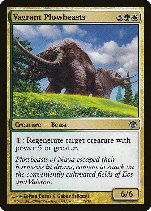 Vagrant Plowbeasts (129) (Foil) - Conflux - Game On