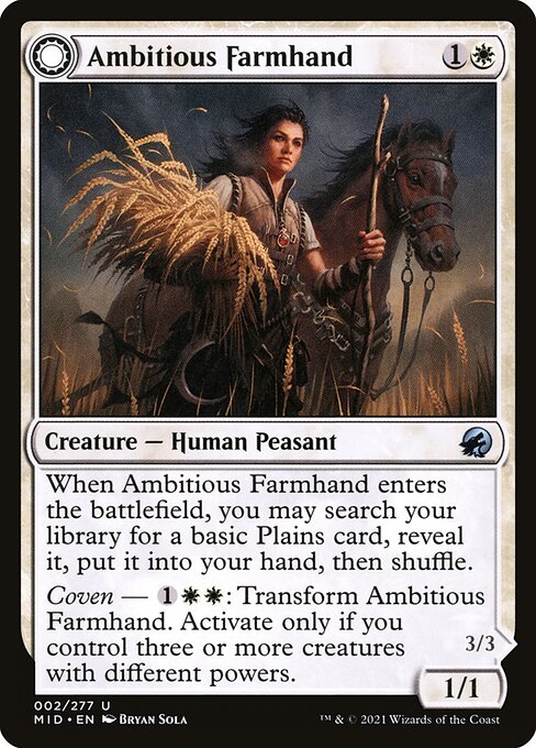 Ambitious Farmhand // Seasoned Cathar (2) - Innistrad: Midnight Hunt - Game On