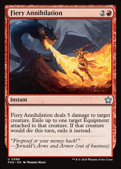 Fiery Annihilation (86) (Foil) - Foundations - Game On