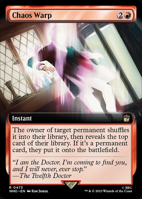 Chaos Warp (473) - EXTENDED ART (Foil) - Doctor Who - Game On