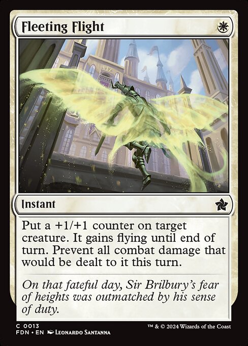 Fleeting Flight (13) (Foil) - Foundations - Game On