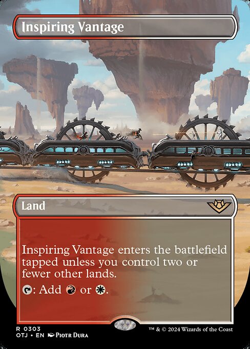 Inspiring Vantage (303) - BORDERLESS - FULL ART (Foil) - Outlaws of Thunder Junction - Game On