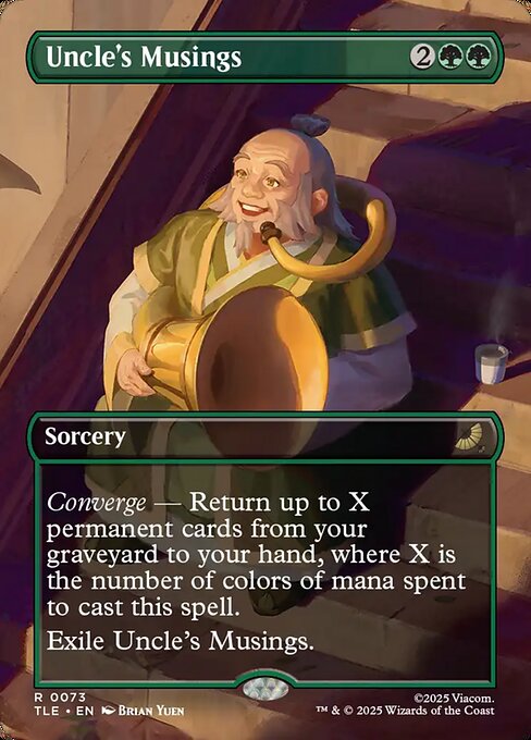 Uncle's Musings (73) - BORDERLESS - FULL ART (Foil) - Avatar: The Last Airbender Eternal - Game On
