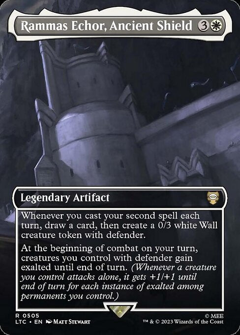 Rammas Echor, Ancient Shield (505) - BORDERLESS - FULL ART (Foil) - Tales of Middle-earth Commander - Game On