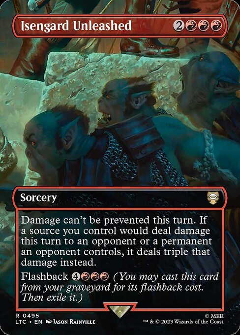 Isengard Unleashed (495) - BORDERLESS - FULL ART (Foil) - Tales of Middle-earth Commander - Game On