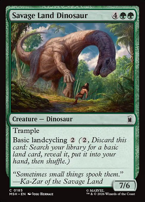 Savage Land Dinosaur (185) (Foil) - Marvel Super Heroes - Game On