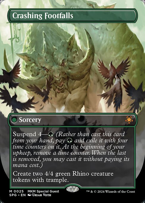 Crashing Footfalls (25) - BORDERLESS - FULL ART - Special Guests - Game On