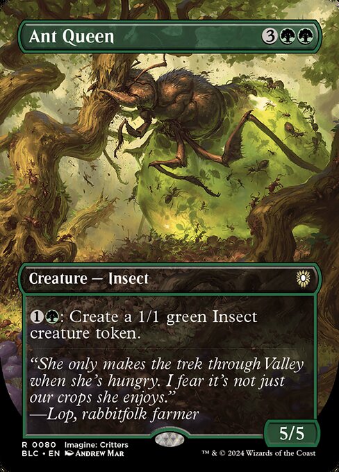 Ant Queen (80) - BORDERLESS (Foil) - Bloomburrow Commander - Game On