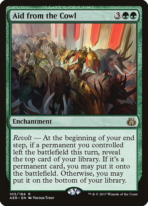 Aid from the Cowl (105) (Foil) - Aether Revolt - Game On