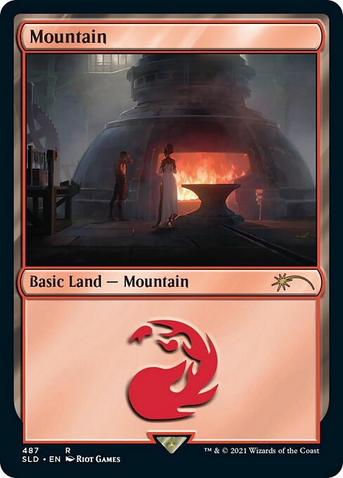 Mountain (487) (Foil) - Secret Lair Drop - Game On