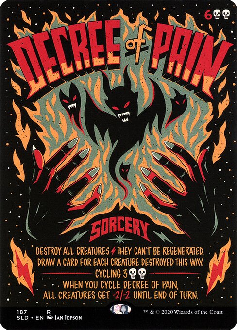 Decree of Pain (187) - BORDERLESS - FULL ART - Secret Lair Drop - Game On