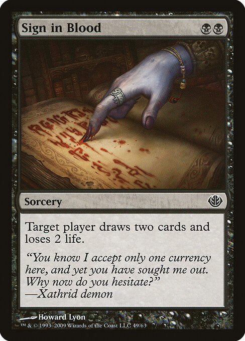 Sign in Blood (49) - Duel Decks: Garruk vs. Liliana - Game On
